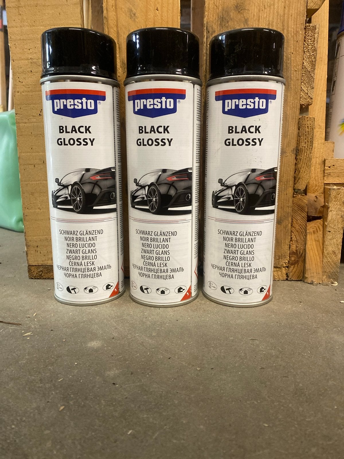 3x Presto Black Glossy Spuitbus Zwart Glanzend 500ml Nieuw, Ophalen of Verzenden, Nieuw