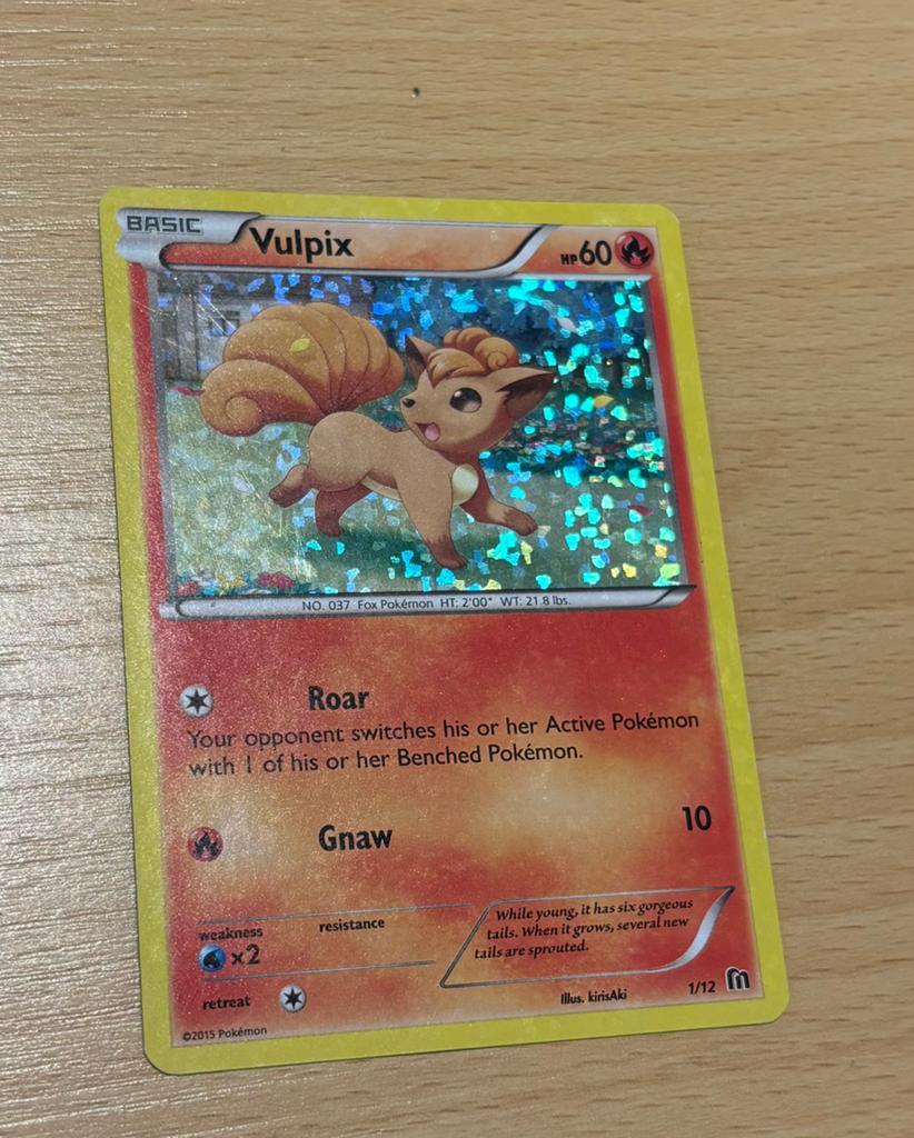 Vulpix McDonald's Pokémon kaart 2015, Ophalen of Verzenden, Zo goed als nieuw, Losse kaart, Foil