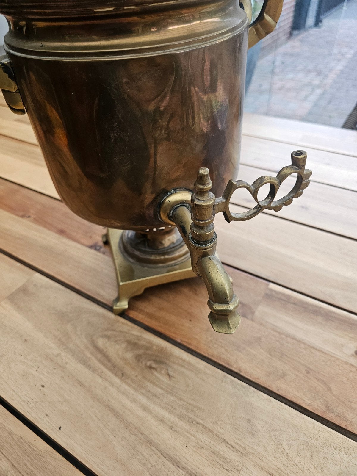 Antieke koperen Samovar - Russische theemaker, Ophalen of Verzenden