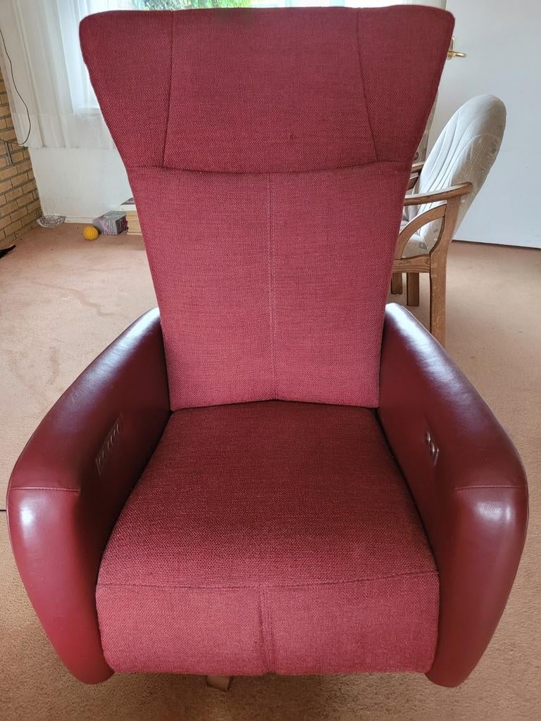 Sta op stoel Bordeaux rood, Ophalen, 75 tot 100 cm, Stof, 75 tot 100 cm