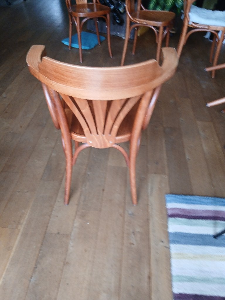 Thonet 5 stoeltjes, Huis en Inrichting, Ophalen, Gebruikt, Bruin, Thonet