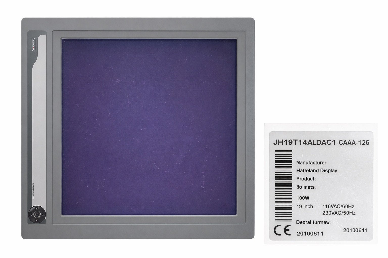 HATTELAND 19” Industriële Monitor Marine Display, 4758tl, HATTELAND, Ophalen of Verzenden, Zo goed als nieuw
