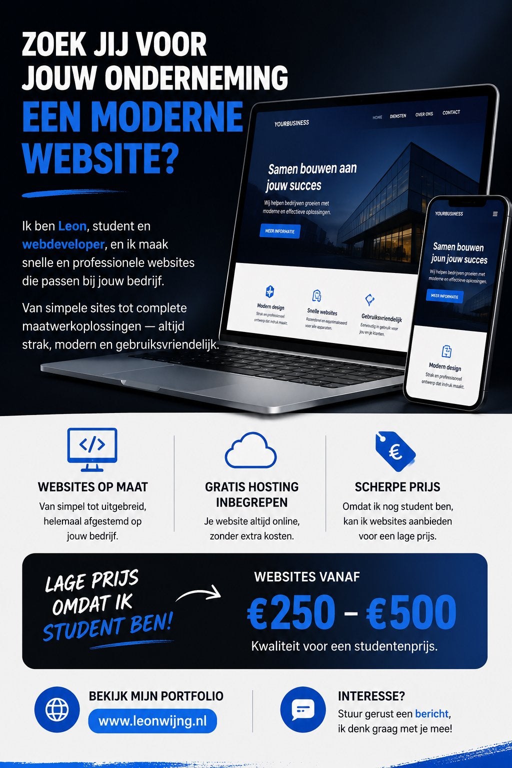 Een Proffesionele Website laten maken?, Diensten en Vakmensen, Webdesigners en Hosting, Domeinregistratie, Webdesign, Webhosting