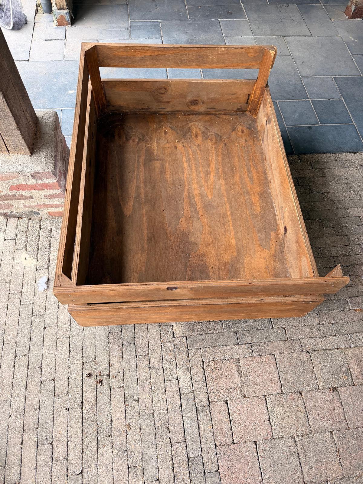 Houten hondenmand op wieltjes, Dieren en Toebehoren, Ophalen, Gebruikt, Overige