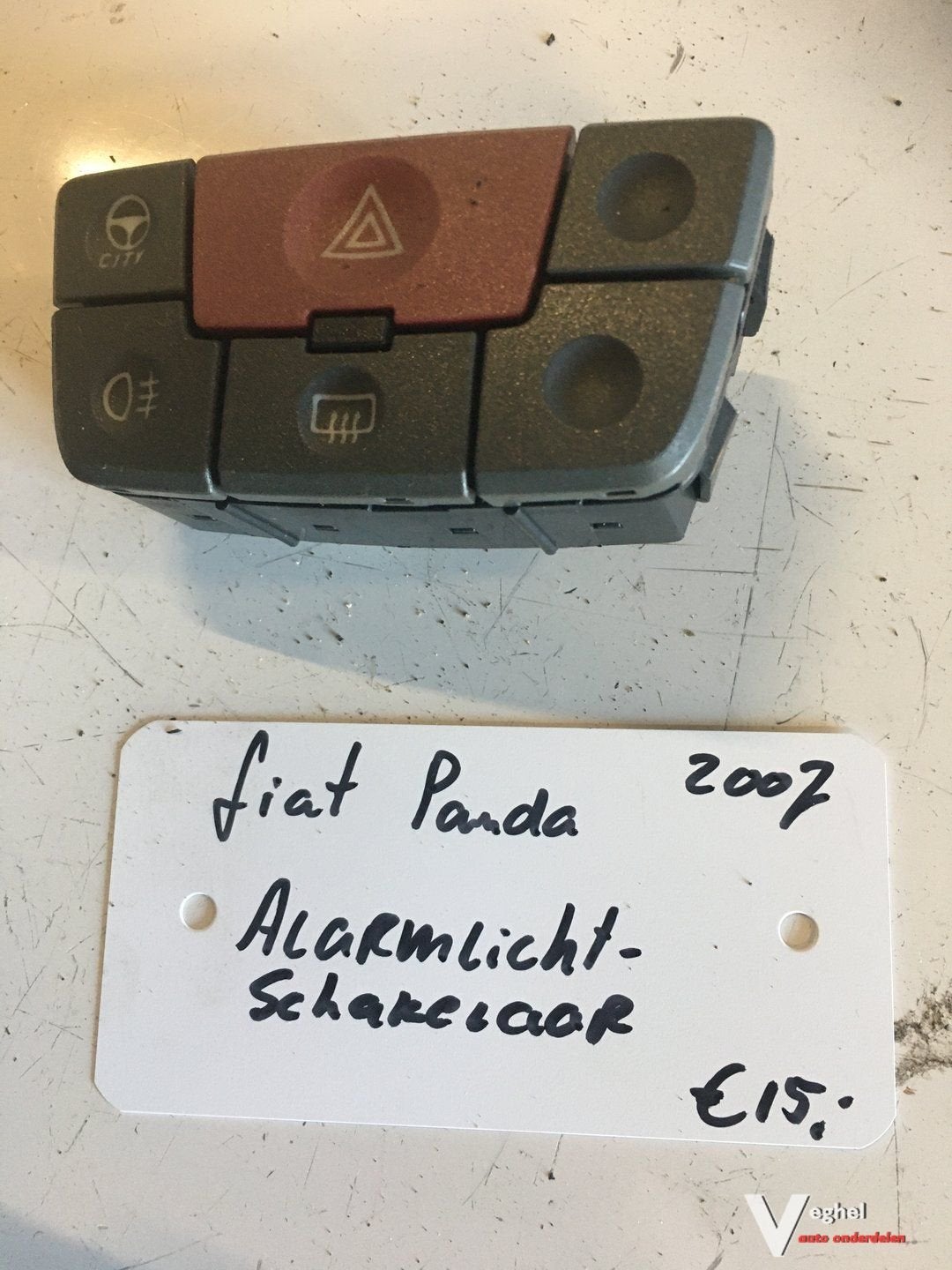 Fiat Panda 1.2 2007 Alarmlichtschakelaar, Gebruikt, -, -, Ophalen of Verzenden