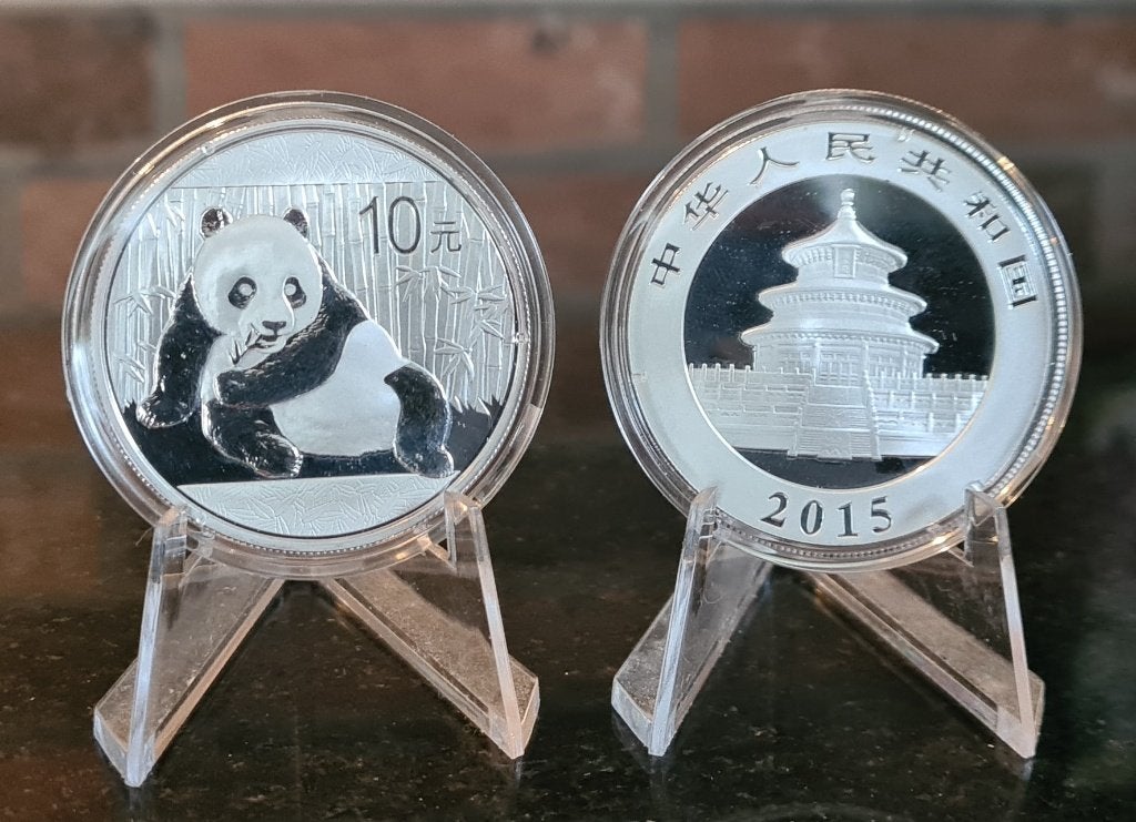 diverse 1 oz / 30 gr. 999 zilveren panda's, Postzegels en Munten, Edelmetalen en Baren, Zilver, Ophalen of Verzenden