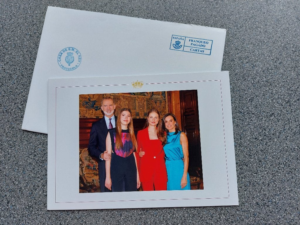 Bedankkaart Kerst/Nieuwjaar 2025 Spanje Felipe/Letizia, Ophalen of Verzenden, Nieuw