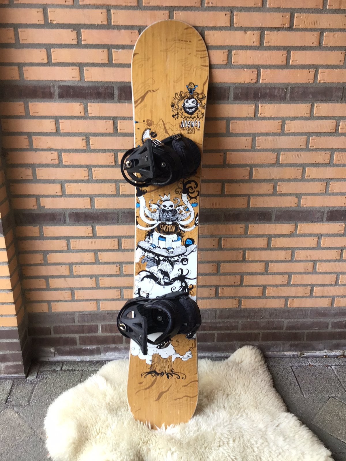 Salomon Answer snowboard 159 cm met Burton bindingen, Gebruikt, Salomon Answer snowboard 159 cm met Burton bindingen, Board, Salomon Answer snowboard 159 cm met Burton bindingen