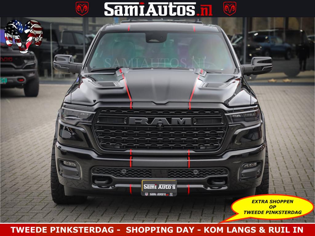 Dodge Ram 1500 Limited Night H.O 540HP 706Nm | Massage + Ful, Auto's, Automaat, Met garantie (alle), Zwart, Leder