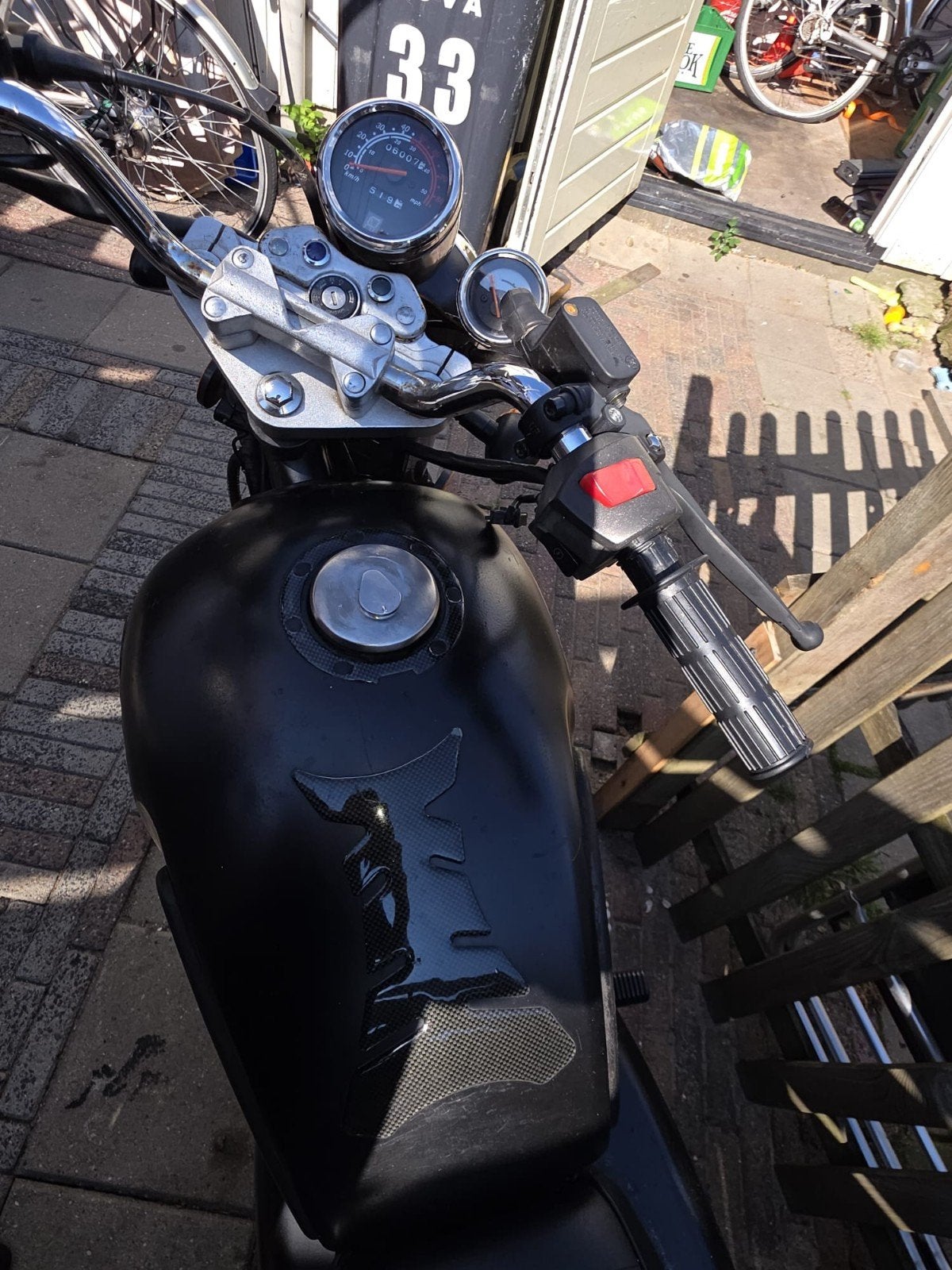 AGM Cafe Racer 50 - Zwarte Bromfiets, Fietsen en Brommers, Ophalen, Gebruikt, Maximaal 45 km/u, AGM