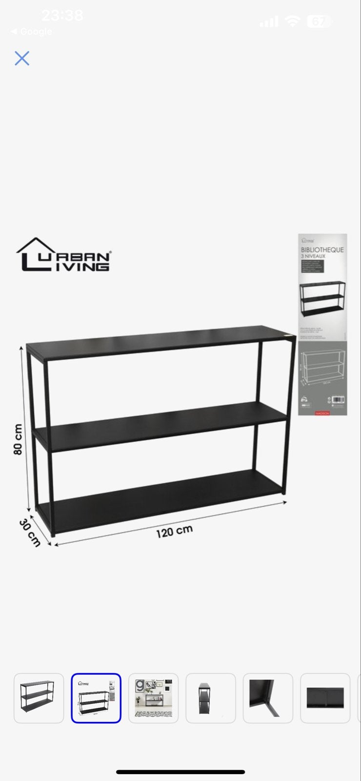 Zo goed als nieuwe Boekenkast - Urban Living, Ophalen, Met plank(en), 100 tot 150 cm, Zo goed als nieuw