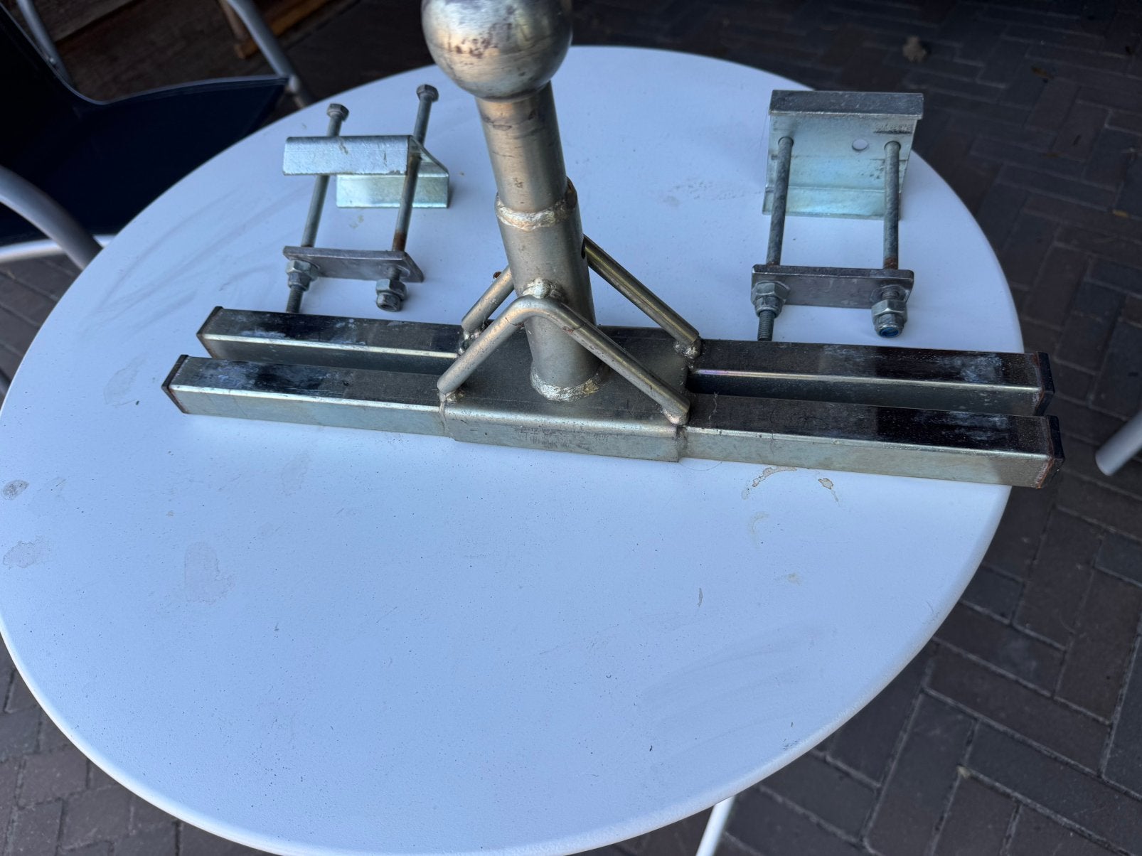 Dissel adapter (hulpstuk) voor op aanhanger of caravan, Caravans en Kamperen, Ophalen, Zo goed als nieuw