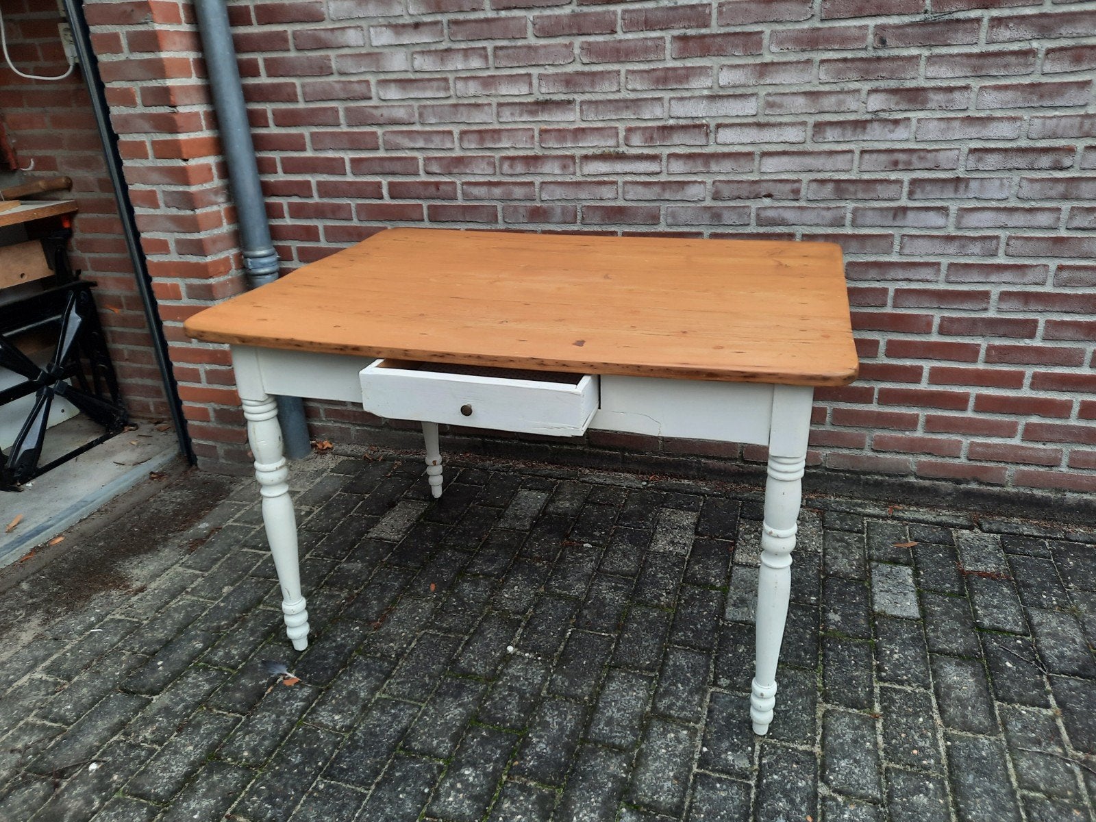 brocante tafeltje, Ophalen, Gebruikt, 75 cm of meer, 60 cm of meer