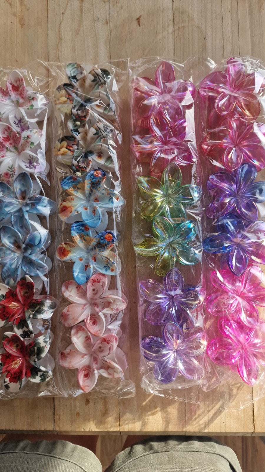 Partij Bloemvormige Haarclips - Diverse Kleuren en Patronen, Kleding | Dames, Onbekend, Ophalen, Nieuw, One size fits all