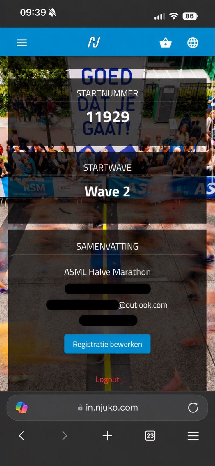 HALVE MARATHON EINDHOVEN WAVE 2 11-10-26, Eén persoon, Oktober