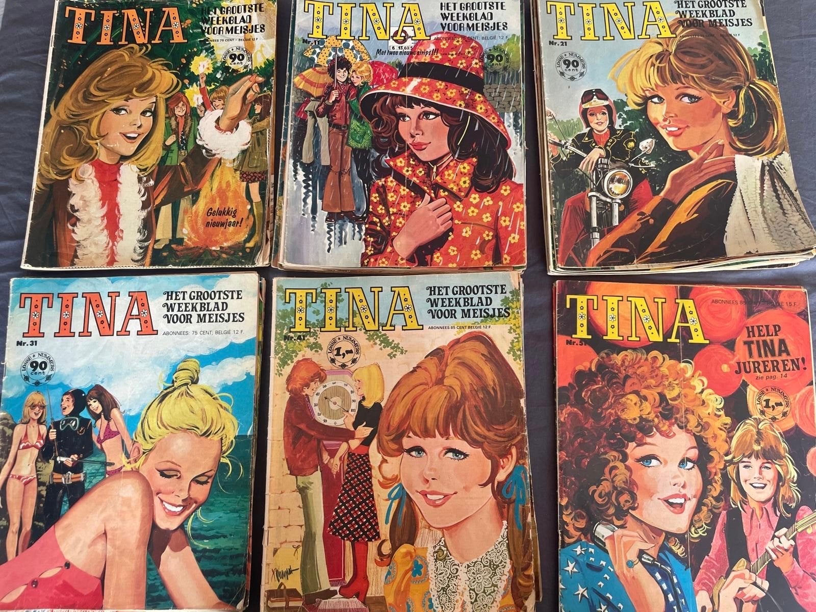 Tina tijdschriften vintage 1974-1983 - Grote collectie 311x, Ophalen, Gelezen, Damesbladen