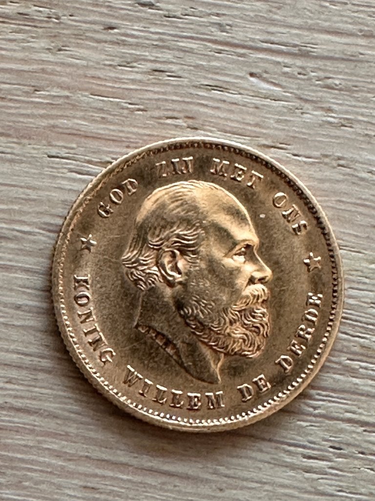 Gouden Tientje Willem III (1876), Ophalen, Koning Willem III, Goud, Losse munt