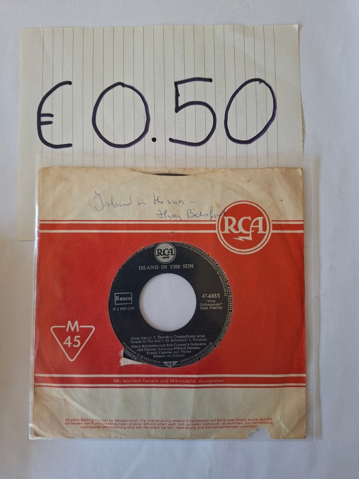 Harry Belafonte, Ophalen of Verzenden, Gebruikt, 7 inch, Pop