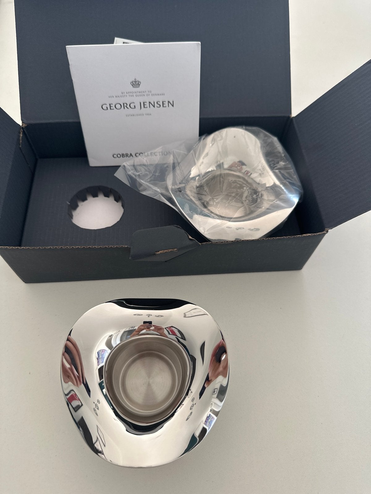 Georg Jensen Cobra Collection Theelicht Set - Nieuw, Overige merken, Waxinelichthouder, Nieuw, Ophalen of Verzenden