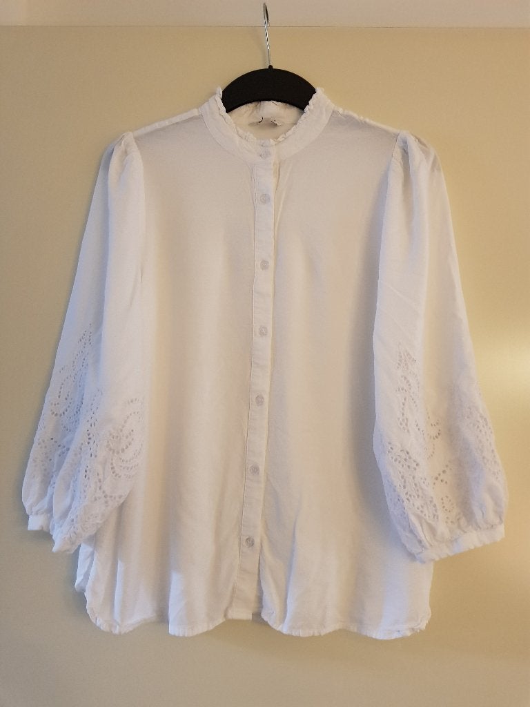Blouse voor dames -- maat S / 36 -- kledingmerk mbyM, Wit, Ophalen of Verzenden, Zo goed als nieuw, Maat 36 (S)