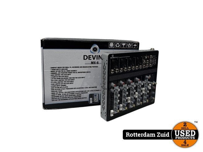 Devine MX-6 PA En Studio Mixer Mp3 Met Doos | Met garantie, Devine, Zo goed als nieuw, Sales@devineco.com, 42808 Christy Street, Suite 116
Fremont, CA 94538
USA