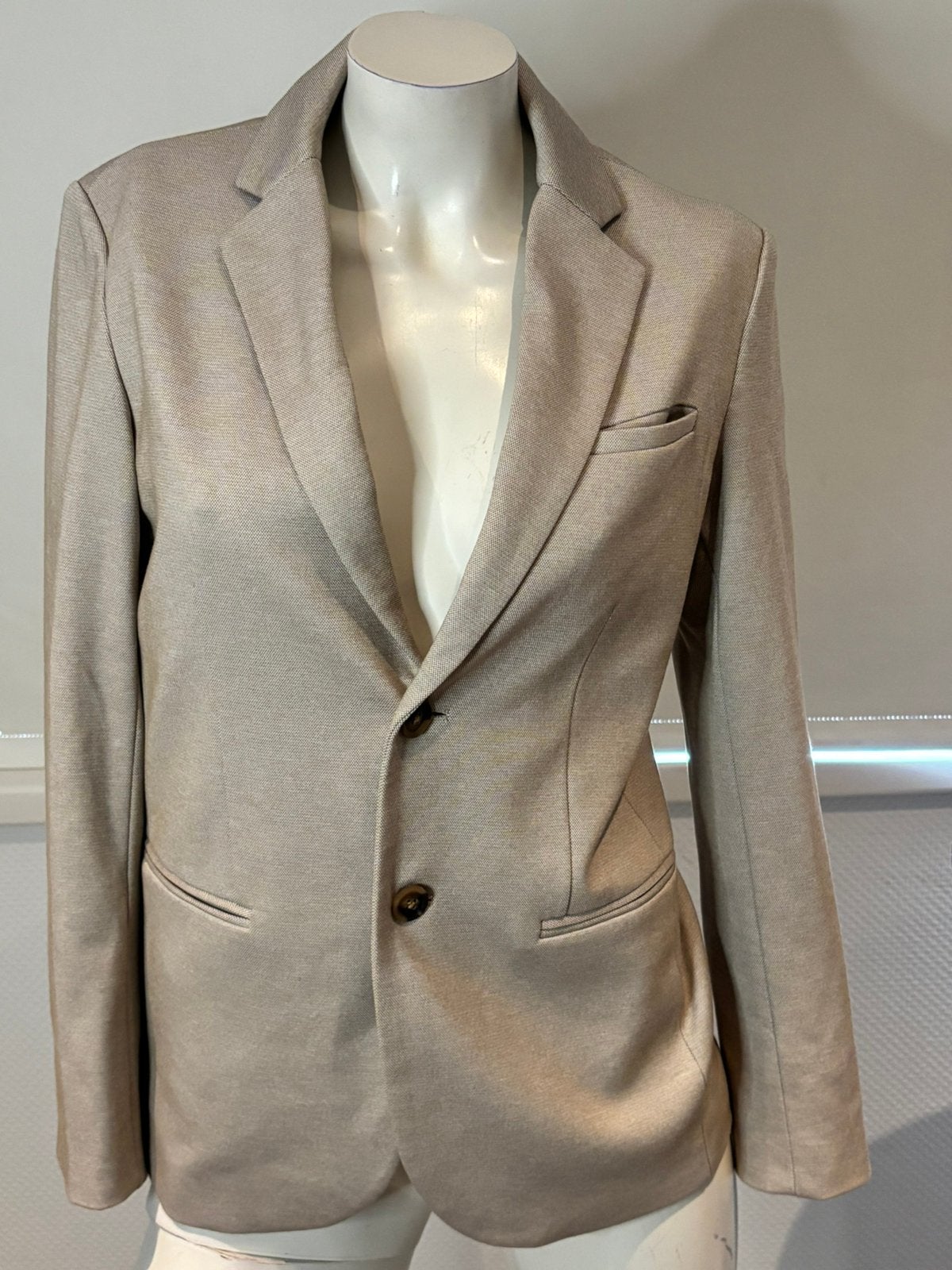 WE  beige colber jasje 158 /164, Kinderen en Baby's, Kinderkleding | Maat 158, Ophalen of Verzenden, Zo goed als nieuw, Jongen