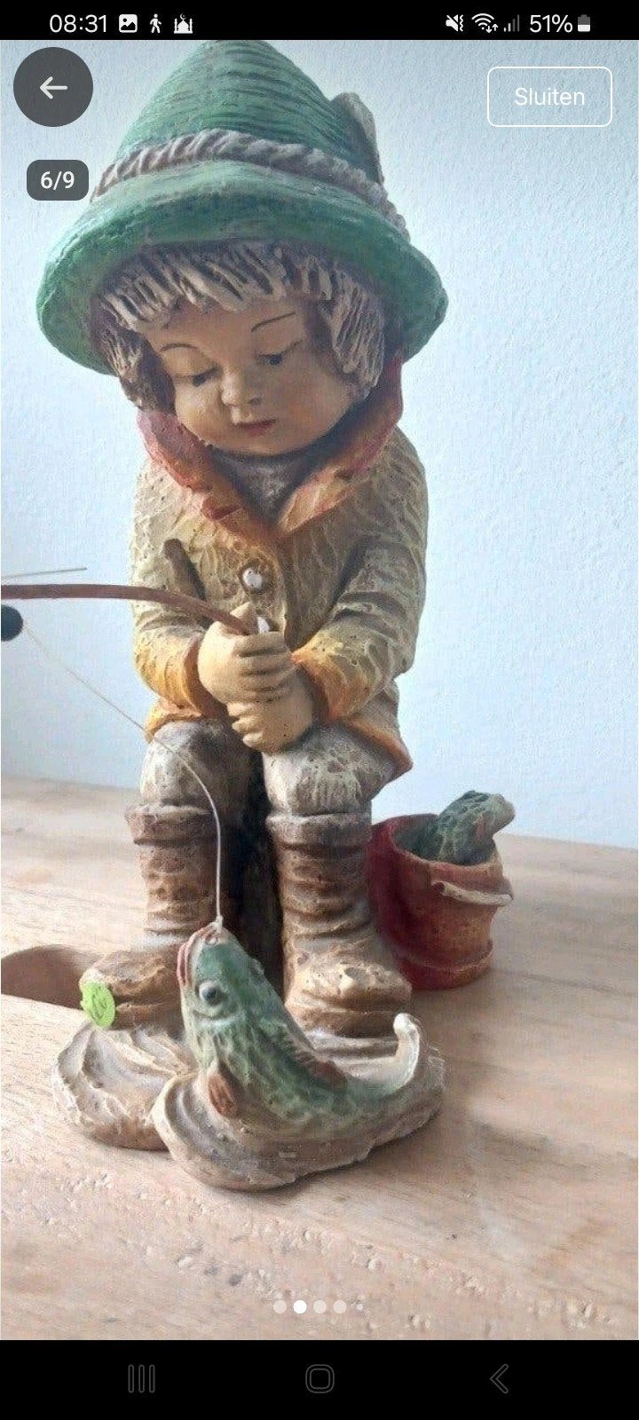 Diverse decoratieve beeldjes en klok, Ophalen of Verzenden, Gebruikt, Mens