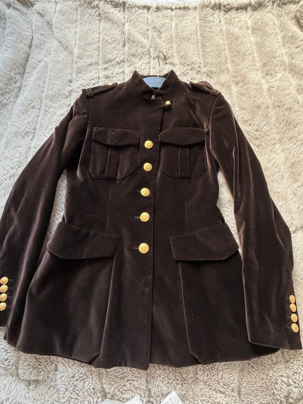 Pauw Amsterdam fluwelen jasje, maat M, Kleding | Dames, Maat 38/40 (M), Bruin, Verzenden, Zo goed als nieuw
