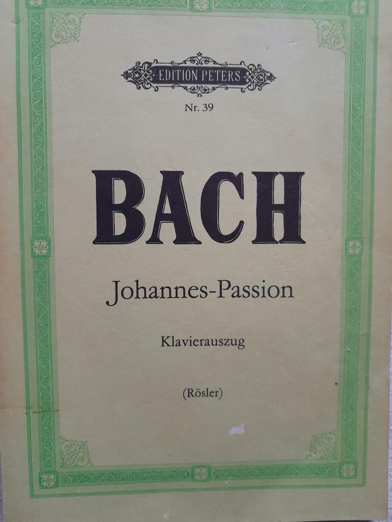 Bach, Johannes Passion, Klavierauszug BWV 245, Ophalen of Verzenden, Gebruikt, Artiest of Componist, Klassiek