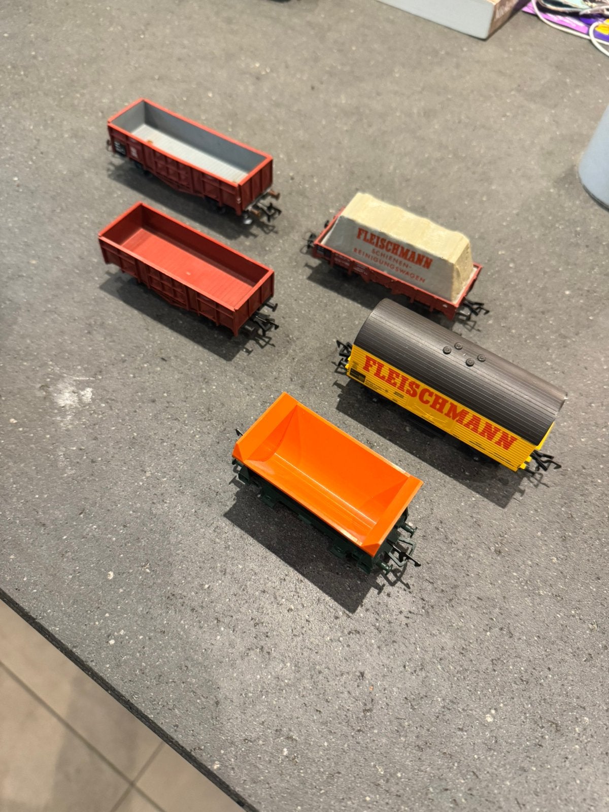 Fleischmann wagon 5 stuks, Hobby en Vrije tijd, Modeltreinen | H0, Gebruikt, Gelijkstroom, Fleischmann, Wagon