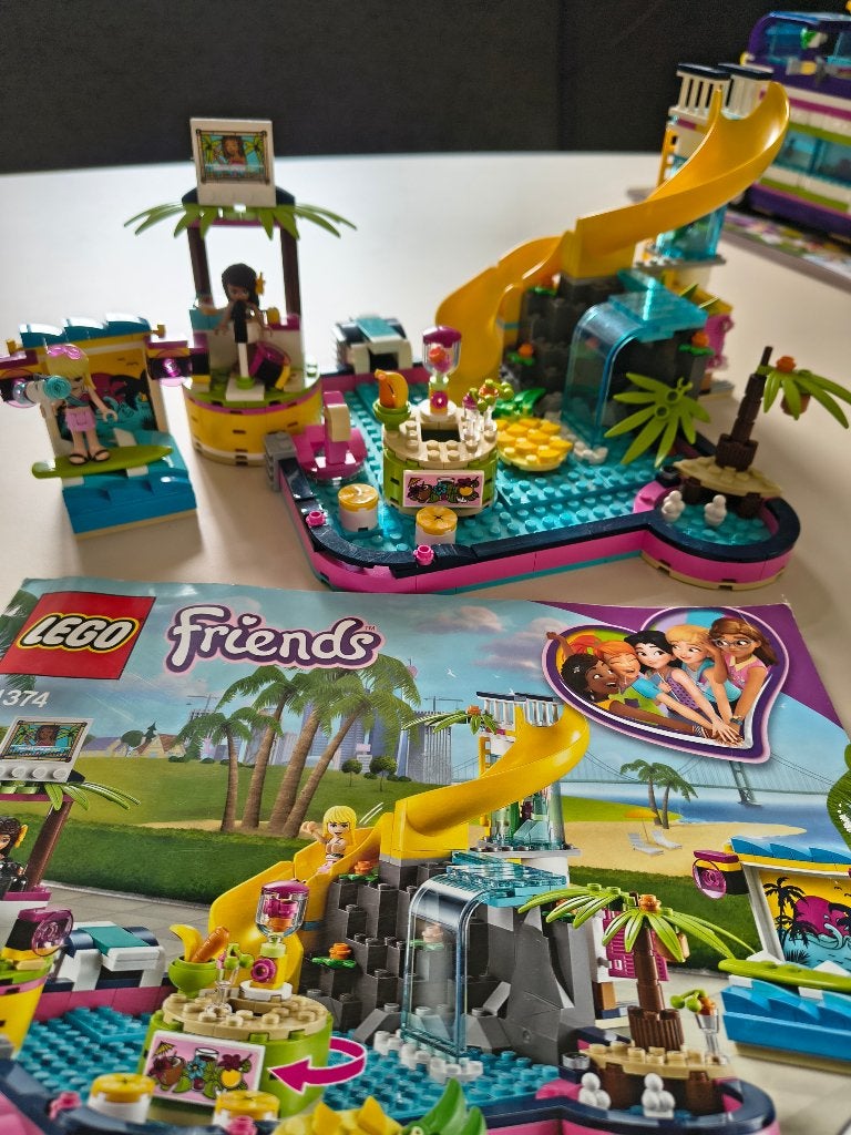 LEGO Friends Andrea's Pool Party 41374, Lego, Ophalen of Verzenden, Zo goed als nieuw, Complete set