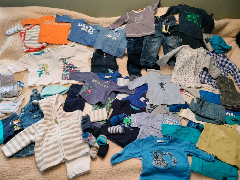 Jongens kledingpakket 50-62 (56 STUKS), Ophalen of Verzenden, Zo goed als nieuw, Maat 62