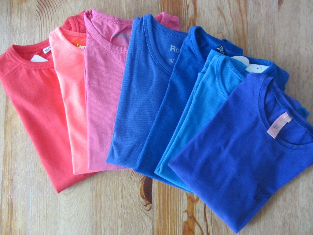 Basic shirts met lange mouw maat 122-128, Ophalen of Verzenden, Gebruikt, Meisje, Shirt of Longsleeve
