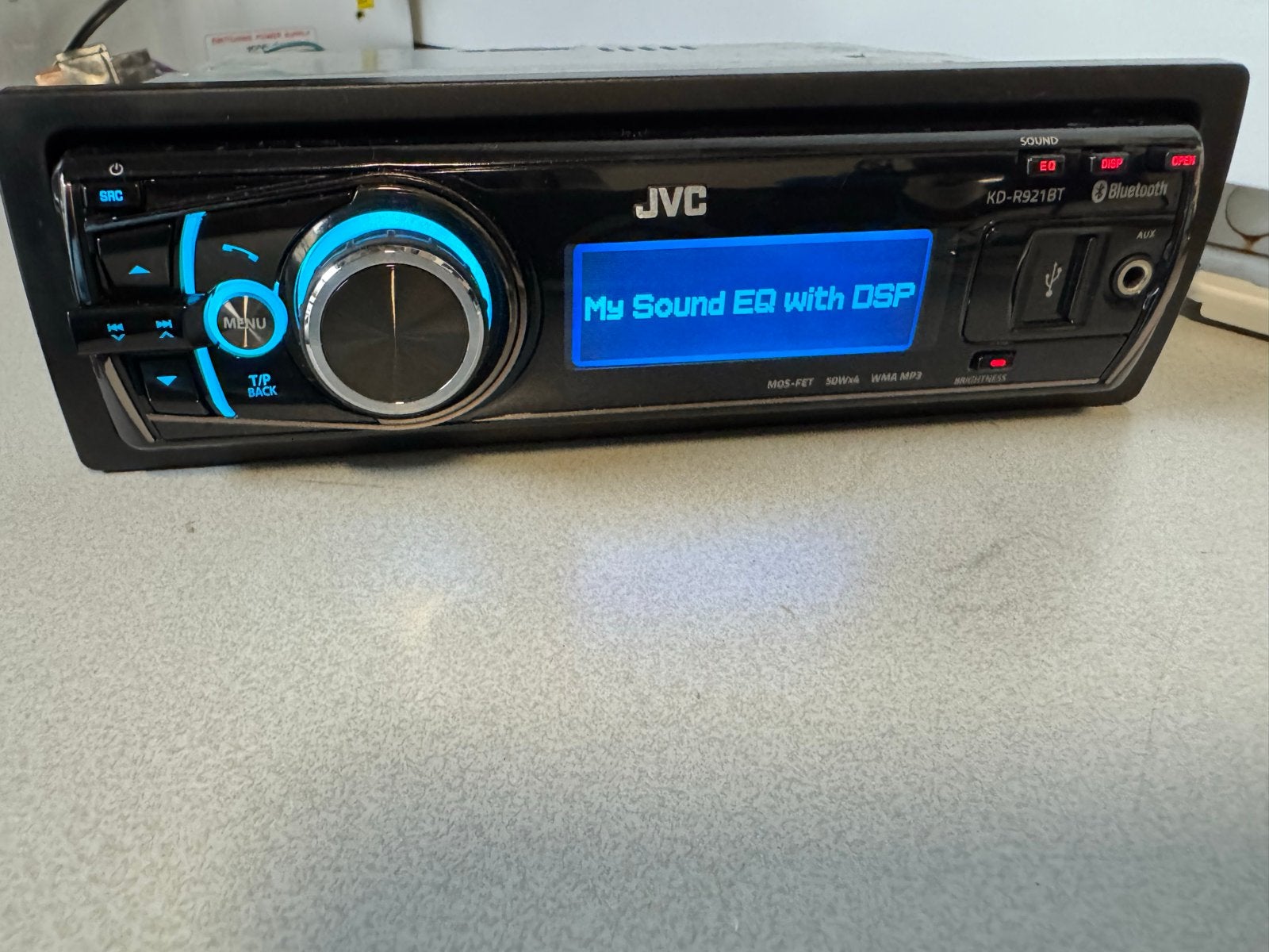 JVC KD-R921BT Autoradio met DSP Bluetooth en USB z.g.a.n., Ophalen of Verzenden, Zo goed als nieuw
