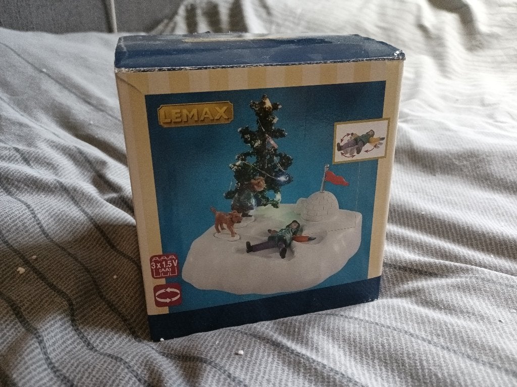 sneeuw engel voor kerstdorp, Ophalen, Gebruikt
