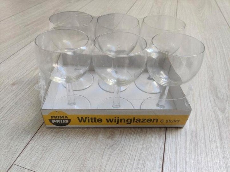 Witte wijnglazen - zes stuks, Ophalen of Verzenden, Nieuw