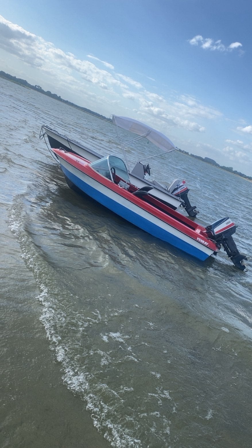 Kleine speedboot met 20pk yamaha (zonder vaarbewijs)+trailer, Ophalen