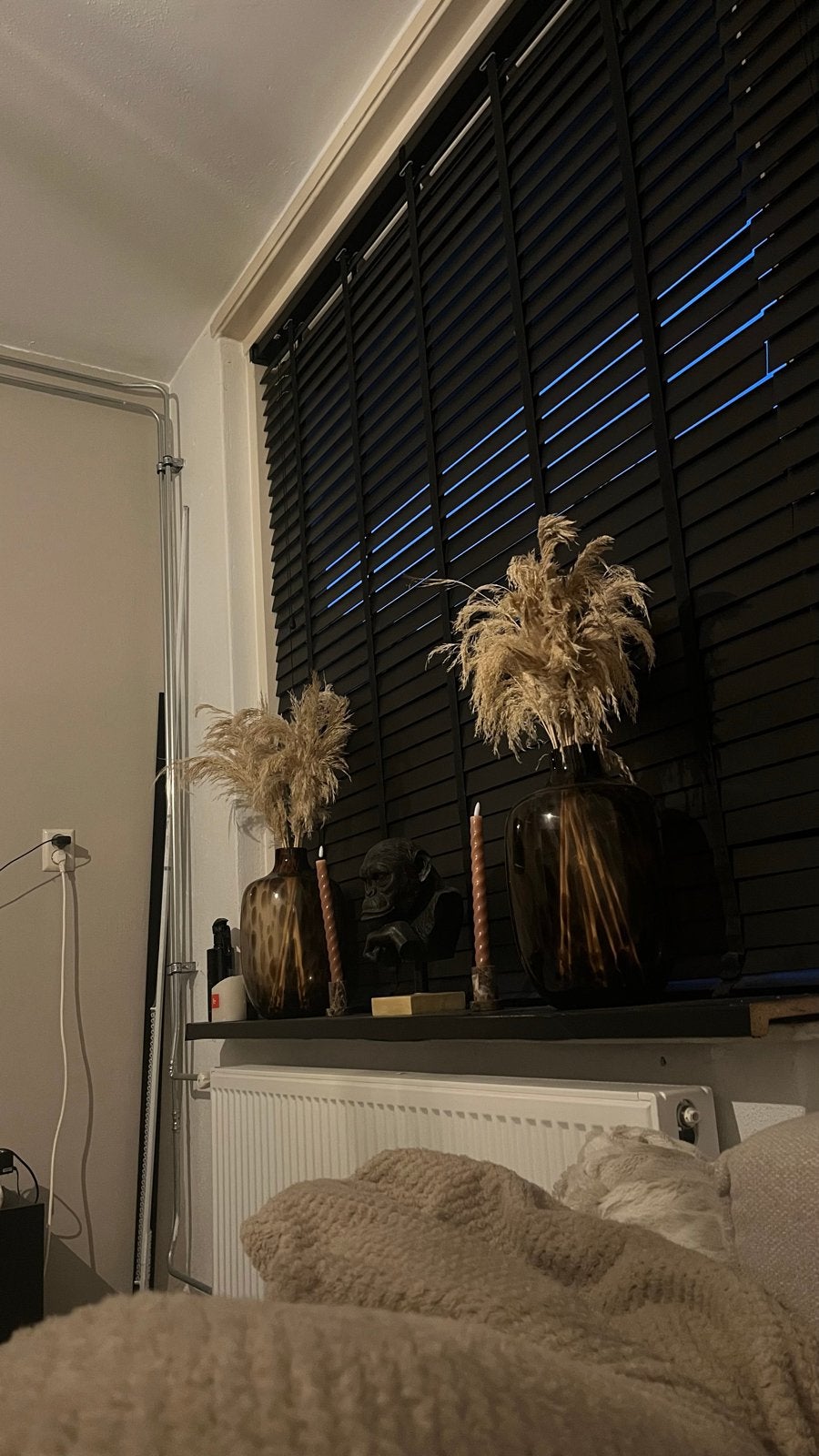 2x Zwarte Houten Jaloezieën van Karwei (160cm & 80cm), Ophalen, Jaloezie, Gebruikt, Zwart