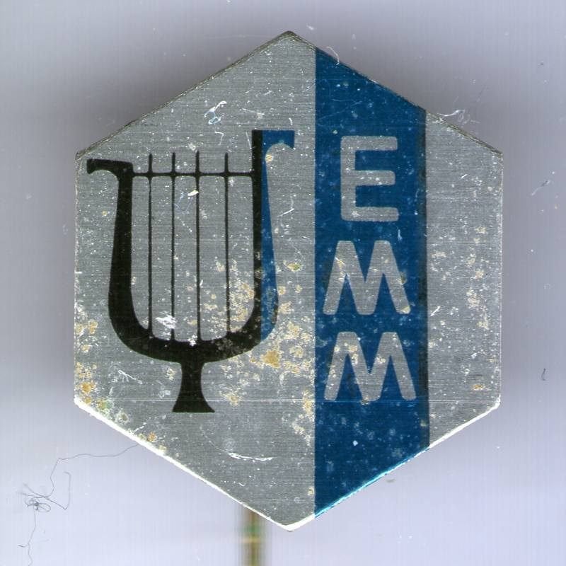 EMM harp vereniging blik speldje ( L_197), Verzenden, Zo goed als nieuw, Merk, Speldje of Pin