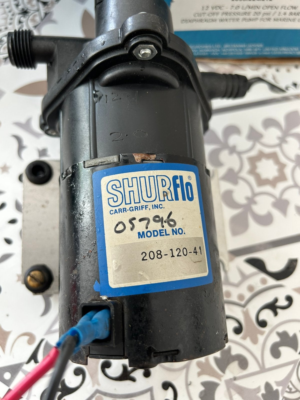 Shurflo waterpomp, Ophalen of Verzenden, Gebruikt, Motor en Techniek, Zeilboot of Motorboot