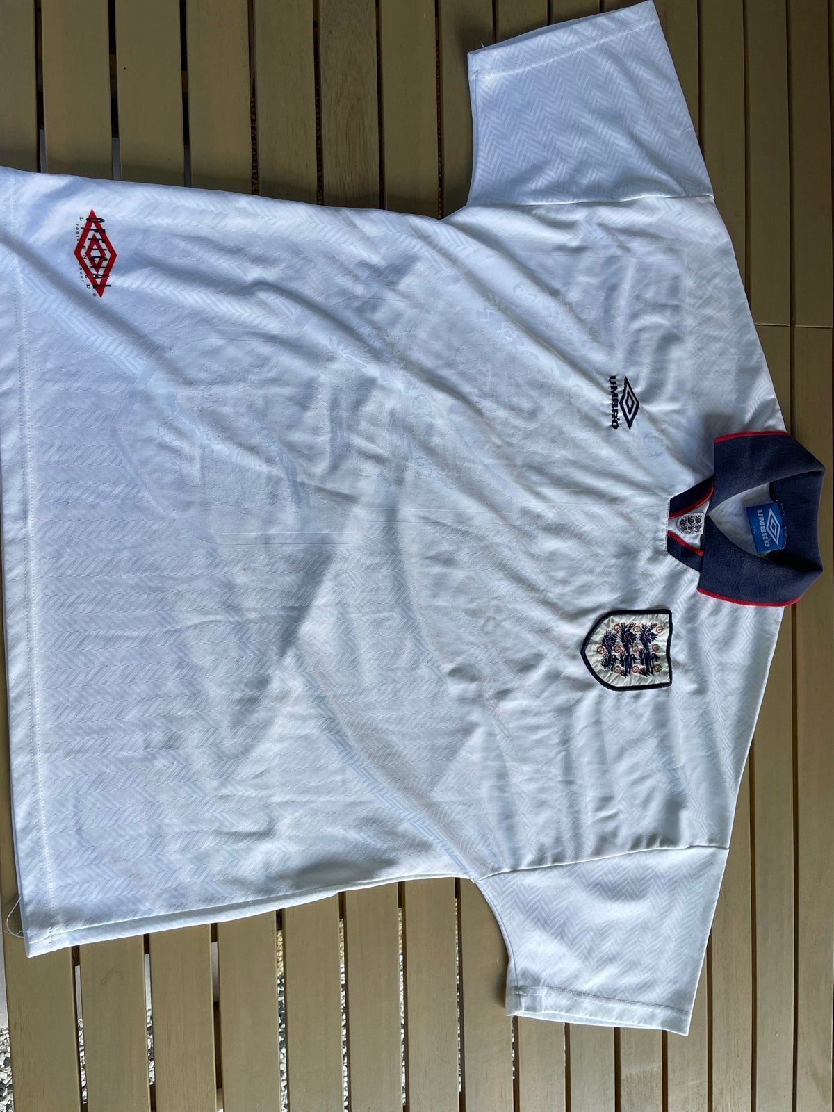 Vintage Umbro Engeland voetbalshirt  XXL, Maat 52/54 (L), Wit, Ophalen of Verzenden, Zo goed als nieuw