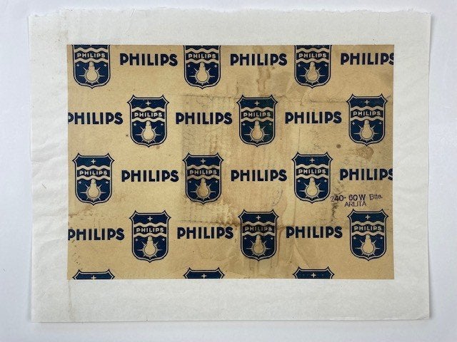 reklame verpakking PHILIPS voor 1938 op Japans papier
