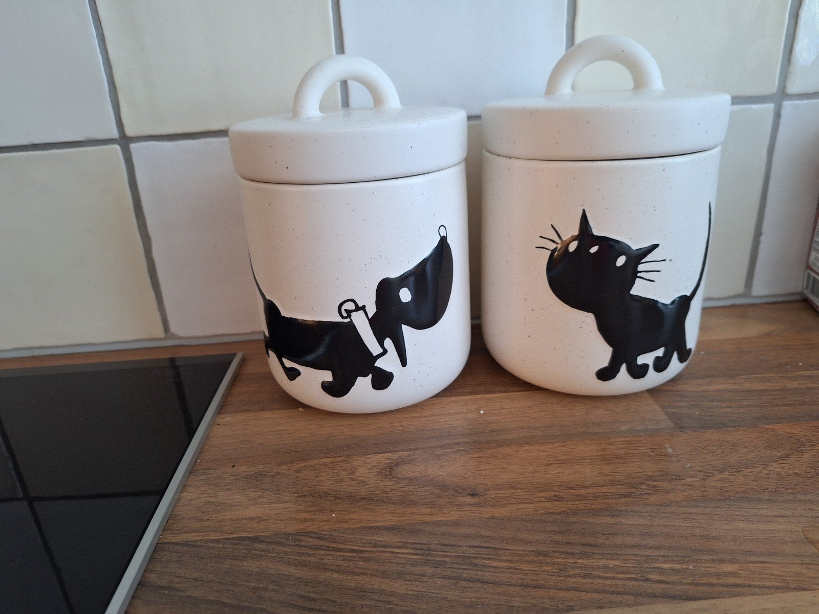 Nieuw!! HEMA voorraadpotten Takkie en Siepie, Ophalen, Nieuw, Modern, Wit