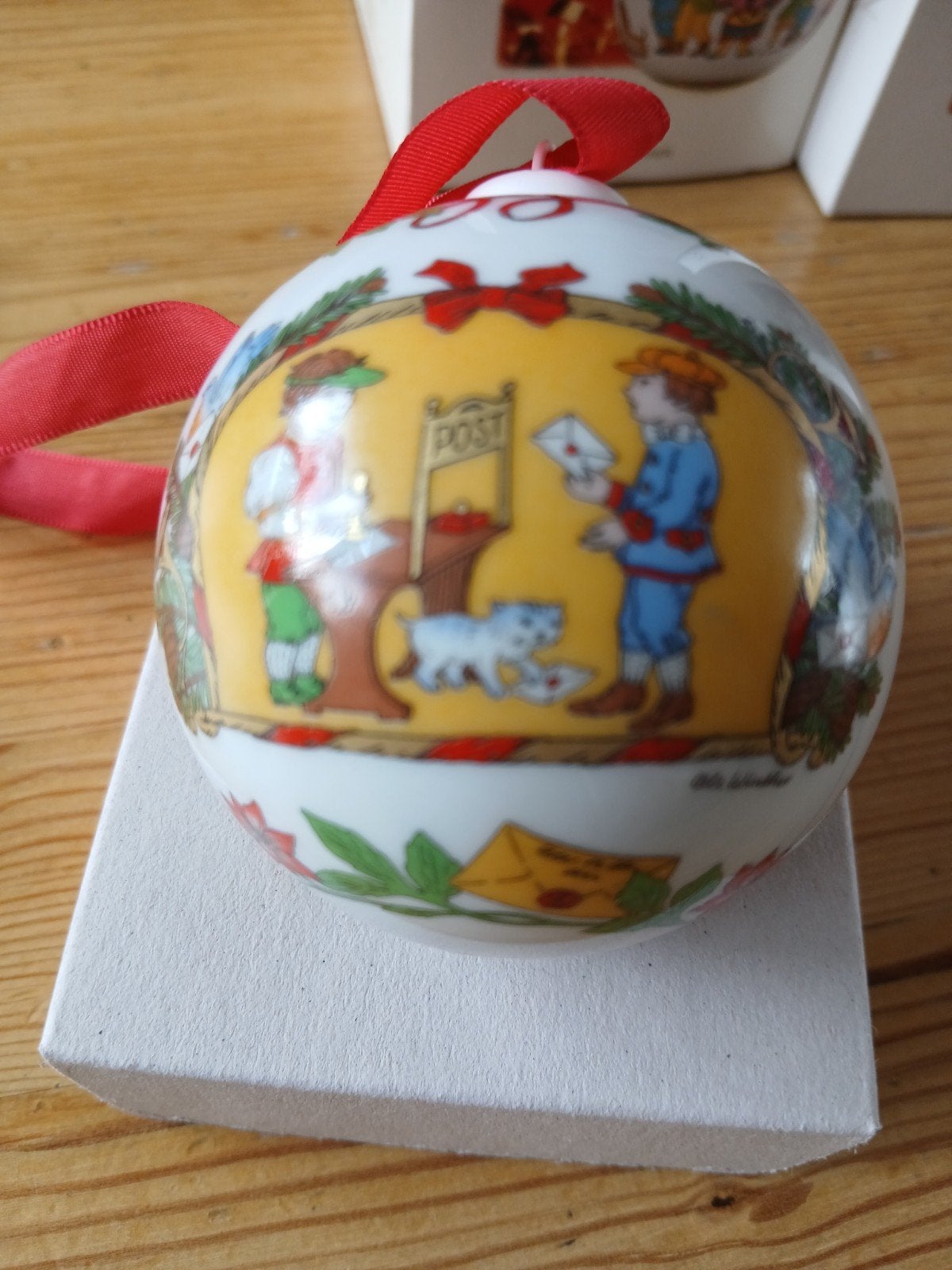 Porselei Kerstbal Ole Winther, Ophalen of Verzenden, Zo goed als nieuw