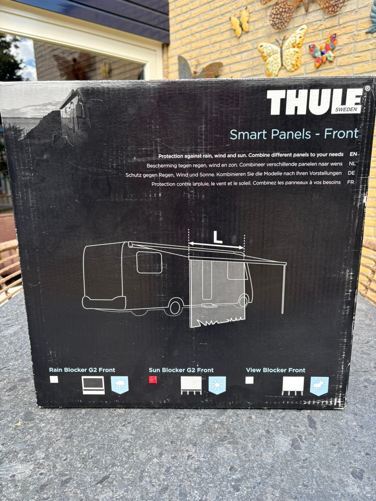 Thule Sun Blocker G2 Front - Schaduwdoek voor luifel, Caravans en Kamperen, Ophalen, Zo goed als nieuw