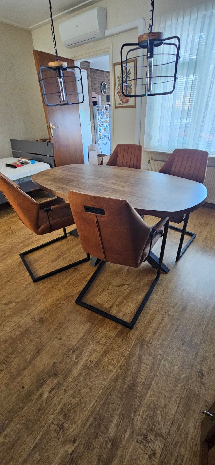 Eettafel Lamilux 1.60m - Onderhoudsvrij en verkleurt niet, Ophalen, Overige materialen, 150 tot 200 cm, Zo goed als nieuw