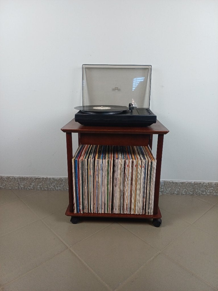 Audiomeubel platenkast platenspelerkast retro vintage hout, Huis en Inrichting, Kasten | Dressoirs, Ophalen, Met plank(en), Gebruikt
