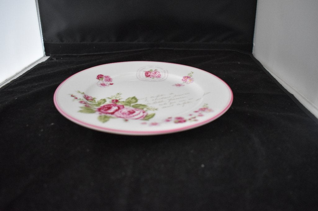 Ontbijtborden Le Rosier Rose  servies, Info@detagrijn.com, Overige merken, Nieuw, Ophalen of Verzenden