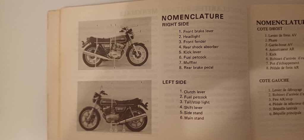 Origineel instructieboekje Yamaha XS 500 C 1976, Motoren, Ophalen of Verzenden, Yamaha