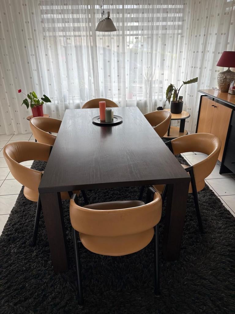 Eettafel met 8 stoelen, Ophalen, Gebruikt, 6 tot 8 stoelen